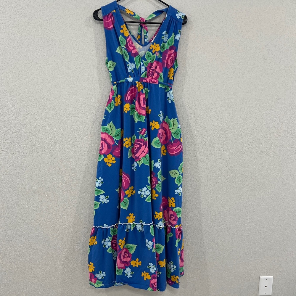 Matilda Jane Dream Weaver Maxi Dress Womens M Blue Floral Tiered Boho 2018